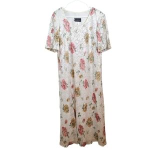 Vintage Connected Apparel White Lace Floral Fairy Grandmacore Maxi Dress Sz 20W